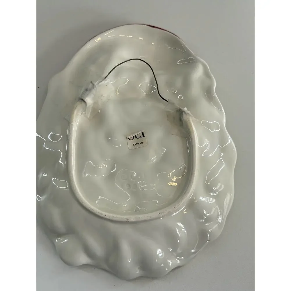 Vintage OCI 1990s Santa Dish Holiday Christmas  Seasonal Decor 8 x 7
